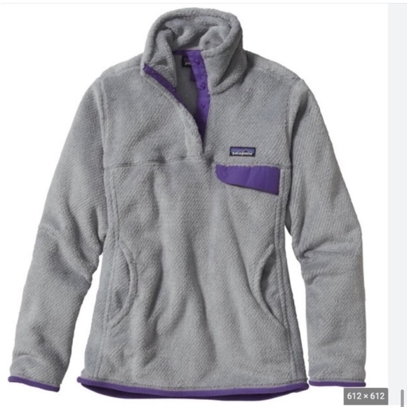 Patagonia Tops - Patagonia Womens Pullover Quarter Snap Fleece Sweatshirt Gray Polartec Medium